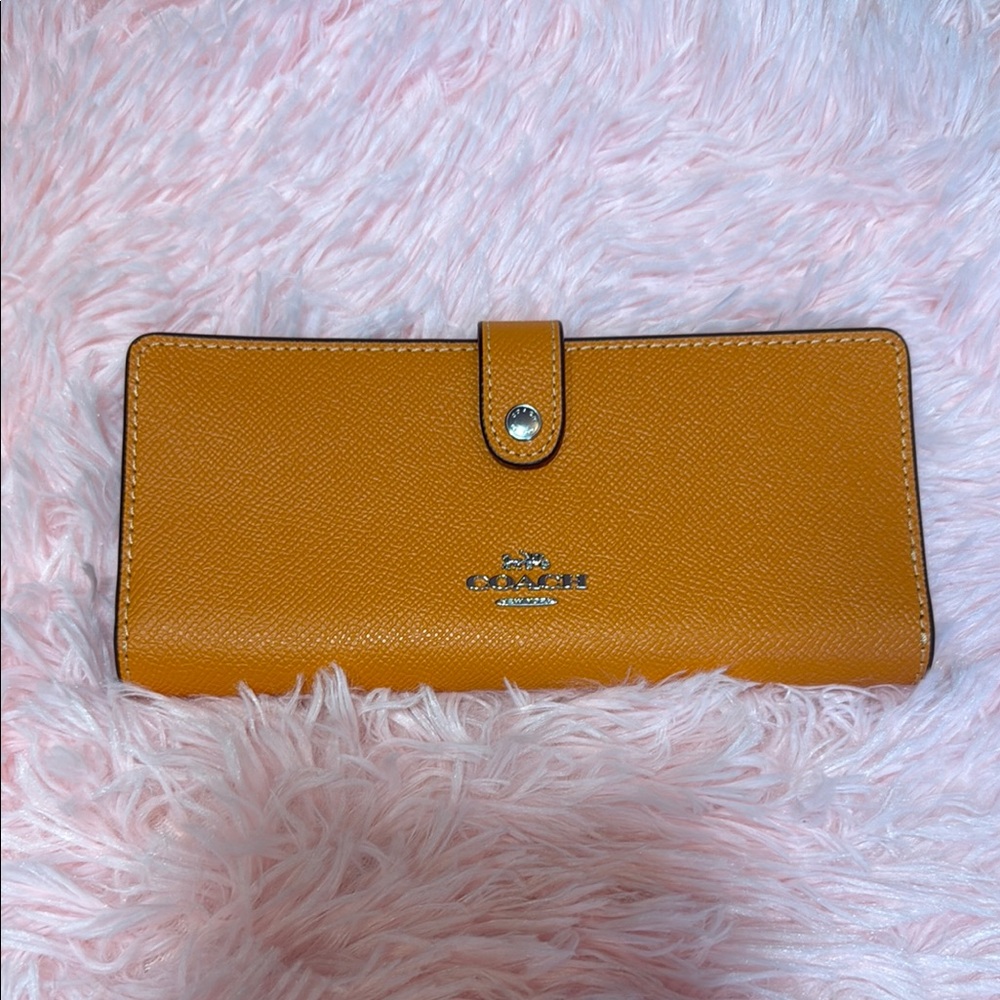Coach Orange Leather Wallet